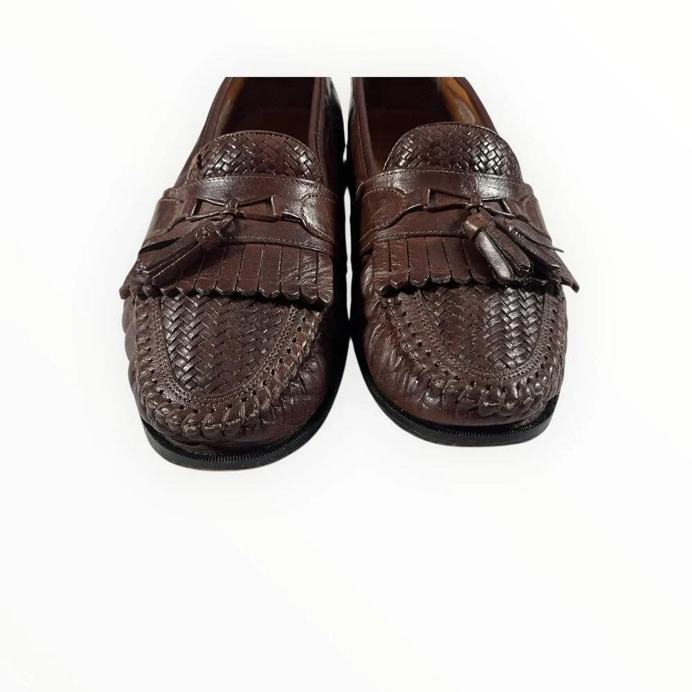 Nunn Bush Men's Brown Leather Tassel Loafer Shoes Size 10